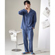 SEPTWOLVES PAJAMAS MENS PAJAMAS Spring and Automne Coton Pure Coton à manches longues CARDIGAN LA LORD COTTON MENS MENS COTTON Vêtements 12202 L