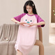 Lexi Beiluo cotton short-sleeved nightgown ladies summer home furnishing Developer cartoon set H702 180 170(XL)