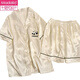 Pajama de seda de hielo de panda modal para mujeres en el verano delgada manga corta 2025 Nuevo cárdigan lindo juego de ropa para el hogar #YX-9227 Polka Dot M [75-95Jin [Jin es igual a 0.5 kg]]]