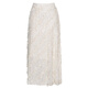 
ROEYSHOUSE high-end and beautiful tassel skirt for women in 2025 autumn new elegant high-waist A-line midi skirt 12604 beige S