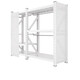 Gabinete de almacenamiento de metal de placa abierta para estantes de alquiler de dormitorio Armario simple Asamblea de piso Estante de 4 capas 1050*500*2000/placa de hoyo