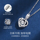 Chinese gold love platinum necklace female pt950 platinum pendant birthday gift for girlfriend and wife wedding anniversary platinum heartbeat pendant + platinum chain/Jingsuda