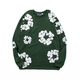 Rongxitu sudadera estampada europea y estadounidense Y2K Hip Hop Street Men and Women Llover 3294 Pink M
