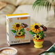 Kompatibel mit Lego -Bausteinen Immortal Bouquet Rosen Sonnenblumen -Topf -Pflanzen -Ornamente für Mädchen Lehrer Tag Geburtstag 7372: Blumenbox kann gezogen werden - Rose Secret Words Wörter