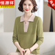 Hengyuanxiang Mutter Herbst Kleidung modische Revers-Stufel-Top 2025 Neue mittlere und ältere Frauen Frühlings- und Sommer-Basis-Hemd Hemd Pink 4xl [Vorschläge 155-170]
