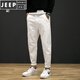JEEP SPIRIT spring white jeans men's trendy brand loose elastic trousers Korean style trendy men's pants Harun casual pants CAY867 white 34 suitable for 165 Jin [Jin equals 0.5 kg]