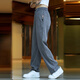 AXDC casual pants for men's trendy outer wear ice silk summer sports men's new casual drooping thin style loose and versatile wide-leg JY-K1105 black XL (120-135Jin [Jin equals 0.5 kg])
