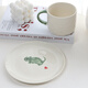 
YWZR small fresh hand-painted kitten ceramic mug home afternoon tea water cup office milk coffee cup saucer set green kitten tray 15906 small