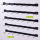 Support de support de chapeau de chapeaux muraux de crochet de crochet de placement de serrage de chapeau de chapeau de chapeau de construction chapelet atelier mur suspendu Q1SN9854 noir de 50 cm de long avec 4 crochets (épais 4 mm)
