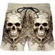 2024 summer casual shorts, personalized trendy skull 3D digital print, men's casual shorts STK1381 XS 75-80Jin[Jin equals 0.5 kg]