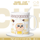 Xiao Jiejiang a choisi une tasse en céramique paresseuse, mignonne et drôle pour le dortoir des élèves avec une tasse d'eau et une tasse de lait pour offrir des cadeaux à des amis [Hand blanc] DR3271 Tug exquis [tasse simple + cuillère + couvercle de tasse]