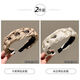 Liu Yifei's same style hairband with teeth and non-slip 2025 new high-end hairpin, western style fashion high skull headband for women, black rhinestone headband - versatile temperament