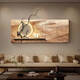 Pupanfeng living room decoration painting retro feeling sofa background wall hanging painting simple atmosphere tea room mural light B style - dead wood spring 12048c remote control lamp painting power bank + warm light