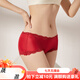 Sous-vêtements en soie moyen Sihuang Mid-Waist pour femmes 100% Mulberry Silk tricot Sexy Lace Boxer shorts minces grandes taille noir noir 3884+ Cuir Pink 3885 3xl Single Taille