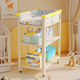 He Jiangong diaper table with guardrail crib steel storage rack with fence movable care table milk powder diapers multi-function cream color [buy fence contact customer service] Gift universal wheel / length 900 / width 500 / height 1050 /