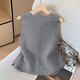 She pool solid color V-neck sleeveless knitted vest women's 2025 autumn new layered woven vest vest