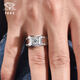 Chinese jewelry moissanite diamond ring men's silver open ring Christmas Eve Christmas gift for boyfriend and husband Chinese jewelry men's ring 1 carat brand gift box