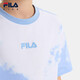 Fila silk soft cotton Fila children's short-sleeved T-shirt 2025 summer men's and big children's tops full print two-ZB 120