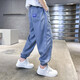 Boys' summer pants thin Tennis jeans 2025 summer new boys' ice silk mosquito-repellent pants thin and breathable PY-2575 denim mosquito-repellent pants - blue 150 Recommended height about 145cm