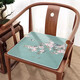LUODA-bewegtes Sitzkissen im chinesischen Stil Viersaison Vier-Jahreszeiten Universal Stuhl Kissen Ice Seidenkissen Kühlmatte Massivholzmöbel Mahagoni-Sofa Stuhl Kissen U2694N-Cyanqing Pfirsich Blossom N [Eisseide Stoff] 50*50 cm (Standardkissen)