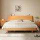 Mengran bed beech solid wood bed double bed 1.8m x 2m modern simple bedroom 1.2m x 2.0m single bed beech bed 1.5m x 2.0m all solid wood without veneer
