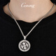 GsunG platinum round pendant men's platinum ring PT950 pendant rotating cross pendant versatile women's sweater chain PT950 pendant about 24 grams pre-order
