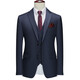 AX Armani groom suit men's three-piece slim wedding dress high-end striped suit striped blue two-piece suit (suit + pants) S