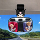 Litian baby observation mirror in car cute cartoon Kulomi car seat rearview mirror reverse blind spot ultra-clear auxiliary mirror black party black library baby observation mirror