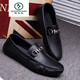 Specht Frühling und Sommer Neue Herren Beanie Schuhe Lazy Schuhe Low top treibende Lederschuhe weiche Oberfläche Weiche Sohle trendige Herren -Freizeitschuhe Weiß 9230 42