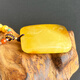 Yuzhi 1 item 1 certificate 1 shot natural Russian raw ore unoptimized beeswax Wushi brand pendant amber pendant 9.34g G761 orphan about 37*32*10mm