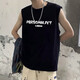 GXG.1978 American Street Pure Cotton Outer Wear Herren-Weste T-Shirt im Sommer Neue Modemarke Lose ärmellose Weste 1049 Schwarz M für 80-100jin [Jin entspricht 0,5 kg]