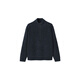 MUJI Men's Wool Medium Gauge Ribbed Knit Half-Zip Sweater 25 Years Winter Men's Clothing AA0TWA5A Smoked Blue M (170/92A)