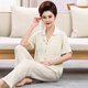 Arctic velvet (Bejirog) middle-aged and elderly mother pajamas for women 2025 new summer thin cotton home clothing set short-sleeved trousers summer YR9923 [pure cotton] [upgraded version] M [suitable for 80-100 Jin [Jin equals 0.5 kg]]