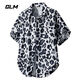 GLM Chemise à manches courtes pour hommes Silk Silk à séchage rapide Shirt à manches à manches mi-manche personnalisée SHEPT PLACE CHIRT CHIRT 7029 Maldives Blue M Single Taille