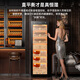 CIGARLOONG 168C1 cigar cabinet with constant temperature and humidity, smart compressor, WiFi control, water ion ammonia removal, cigar humidifier, cedar wood fingerprint lock, cigar cabinet, constant temperature and humidity control for raising cigars, luxury cedar wood liner, sober cigar box model, purified ammonia + fingerprint lock + professional compressor