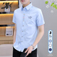 DK Seda de seda de seda de seda de color corta de manga corta Summer de verano Casual Top 2025 NUEVA Marca de moda Camiseta sin hierro 833 Light Blue M