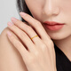 Lukfook Jewelry gold ring Möbius ring Fuman heirloom pure gold solid couple ring price No. 10 - about 1.60 grams