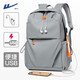Huili Schoolbag Junior High School High School Boys Gran capacidad Estudiantes universitarios Mochila liviana Mochila casual Bolso de viaje de viaje Gray [Colgante decorativo]