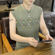 
Playboy (PLAYBOY) ice silk vest men's 2025 summer new thin breathable quick-drying fashionable casual top men's clothing trendy green M