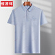 Hengyuanxiang papa porte une glace à glace T-shirt à manches courtes pour le t-shirt décontracté pour hommes d'âge moyen pour le polo mince d'âge moyen et âgé des vêtements d'été T ice Silk-9923 Blue Real Pocket M 48/165