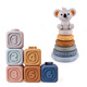 Shantoulin Village Baby Soft Glue Building Bloods Music Empiled Can Motter Teeth Glue Rainbow Circle bébé 0-1 ans Early Education Toys Childre