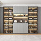 Yoyuan Yaju Gabinete lateral Almacenamiento High gabinete Integrado con la pared Modern Simple Wine Gabinet Style 15280*40*220 SF Express Instalación