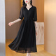 Egeangy International Light Luxury Damenkleid Sommer 2025 Neues Stil Mode komfortable Modemperament großgröße Lose Rock Schwarz [High-End-Geschenkbox] L 105-120jin [Jin ist gleich 0,5 kg]