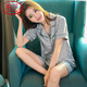 Langsha (Langsha) Pyjama de luxe léger pour les femmes en short de détection de glace d'été Silk Silk Super Cool Home Clothing New Style Deep Bean Paste Powder 3899 M (poids 80-jin [Jin est égal à 0,5 kg]))