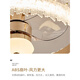 Crystal fan light 2025 new living room light master bedroom light ceiling with electric fan shaking head restaurant ceiling fan 12033 gold ceiling model 50CM Wuji + shaking