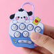Appuyez sur et appuyez sur la machine de jeu portable de Keychain Keychain Lebet Ghost Mouse pour enfants pour dézip Toy Student Crayer Cartoon Ghost Mouse-3 Pack
