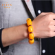 Layun Feiyin Collection Grade Chicken Fat Yellow Beeswax Bracelet Men's Amber Bracelet Optimized Non-Natural Precision Polishing With Certificate Approximately 18mm (With Certificate)