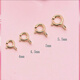 18K gold universal spring buckle au750 necklace buckle rose gold bracelet connecting buckle DIY accessories three colors available 18k gold yellow spring buckle 4mm