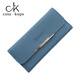 Casa-kupsck2025 Nueva billetera japonesa y coreana Mujer femenina Gran capacidad Posición múltiple Color sólido simple Versión actualizada de cuero de cuero y materia amarilla versátil