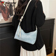 Woodpecker's popular bag for women this year 2025 super hot new fashion denim shoulder bag casual versatile dumpling crossbody bag black